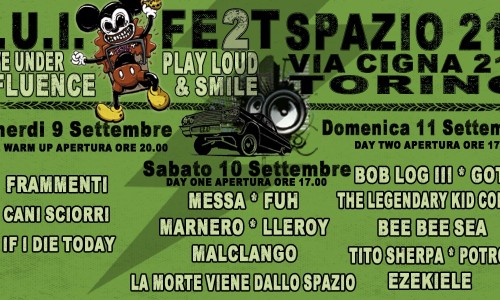 D.U.I. Fest torna con la II edizione dal 9 all'11 settembre: play loud and smile!!!!  Venerdi 9 - Sabato 10 - Domenica 11 Settembre 2022.